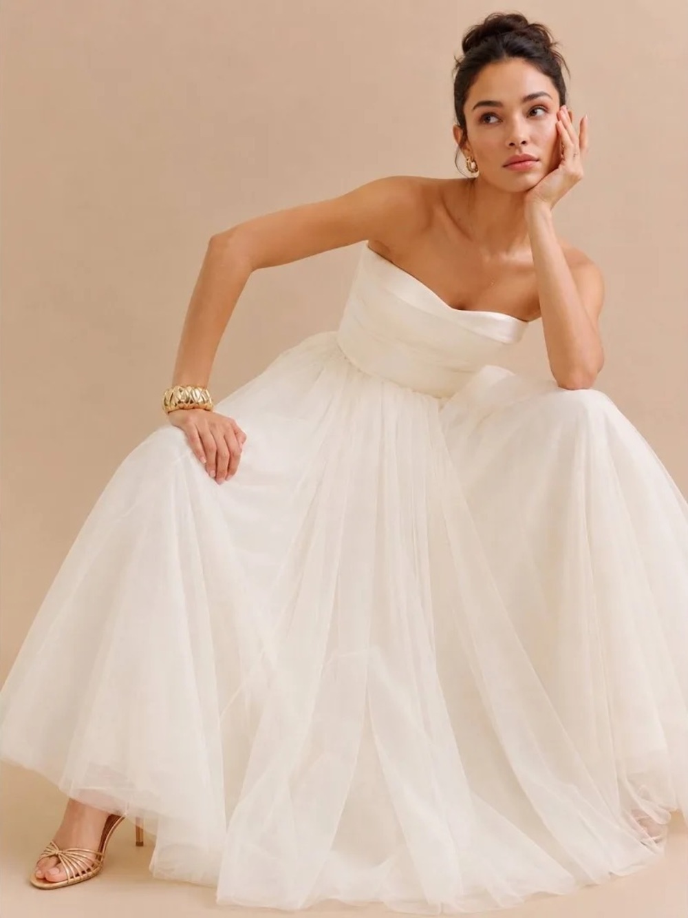 NWT NEW Reformation Alouette Tulle Midi Dress in Fior Di Latte sz 4